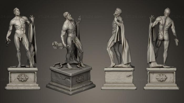 Статуи античные и исторические (Анатомия Контраппосто, STKA_0781) 3D модель для ЧПУ станка
