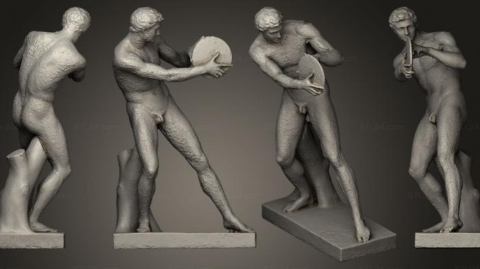 Statues antique and historical (Discus throwing the disc Restored, STKA_0802) 3D models for cnc