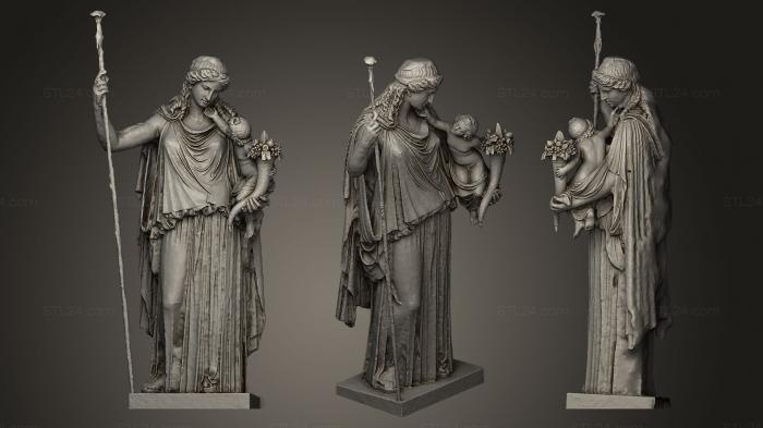 Статуи античные и исторические (Эйрин с Плутусом, STKA_0813) 3D модель для ЧПУ станка