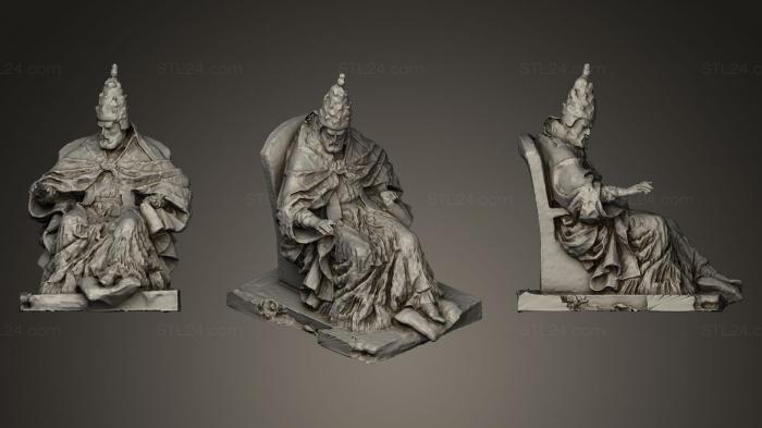 Статуи античные и исторические (Эскультура бронс Папа Луна, STKA_0817) 3D модель для ЧПУ станка