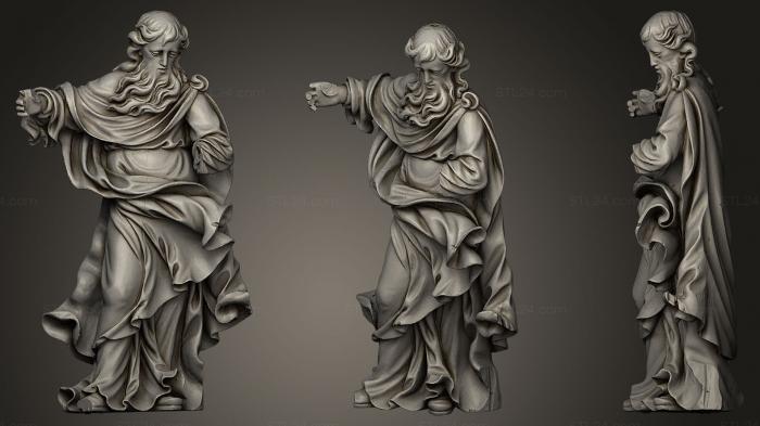 Статуи античные и исторические (Фигура Пророка Неизвестного скульптора, STKA_0829) 3D модель для ЧПУ станка