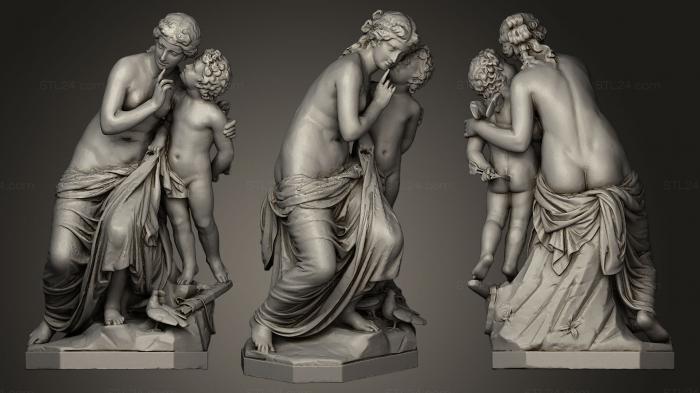 Статуи античные и исторические (Первые шепоты о любви, Секреты любви, STKA_0830) 3D модель для ЧПУ станка