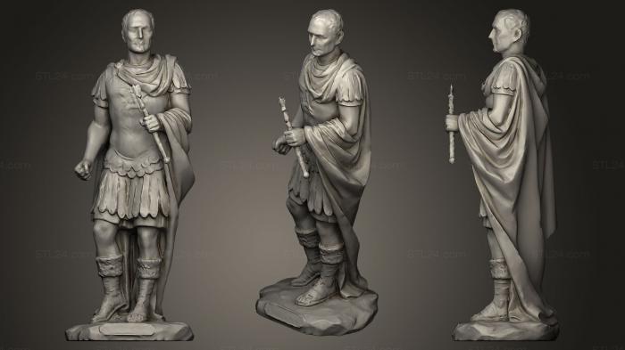 Statues antique and historical (Gaius Julius Caesar, STKA_0835) 3D models for cnc