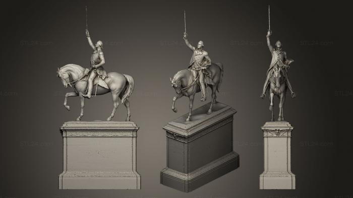 Статуи античные и исторические (Конная статуя Джорджа Вашингтона, STKA_0837) 3D модель для ЧПУ станка
