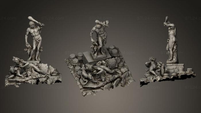 Статуи античные и исторические (Геркулес сражается с Силами Зла, STKA_0857) 3D модель для ЧПУ станка