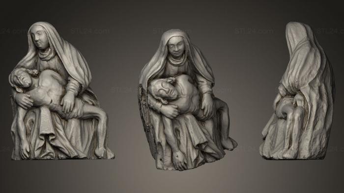 Статуи античные и исторические (Статуя Иисуса и Святой Марии Зубрницкой II, STKA_0868) 3D модель для ЧПУ станка