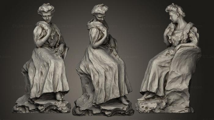 Statues antique and historical (Lady with a Fox Luna Amalia Drexler, STKA_0882) 3D models for cnc