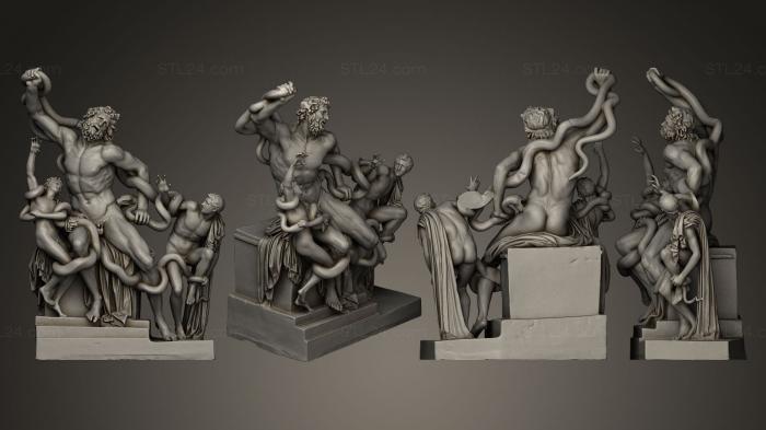 Статуи античные и исторические (Лаокон и Его Сыновья, STKA_0886) 3D модель для ЧПУ станка