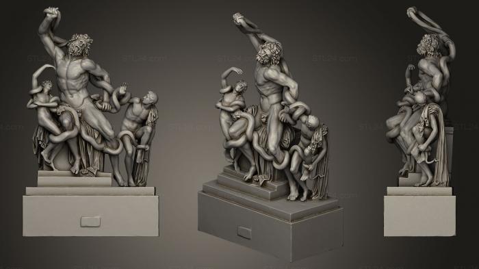 Статуи античные и исторические (Лаокоон и Его сыновья, STKA_0888) 3D модель для ЧПУ станка