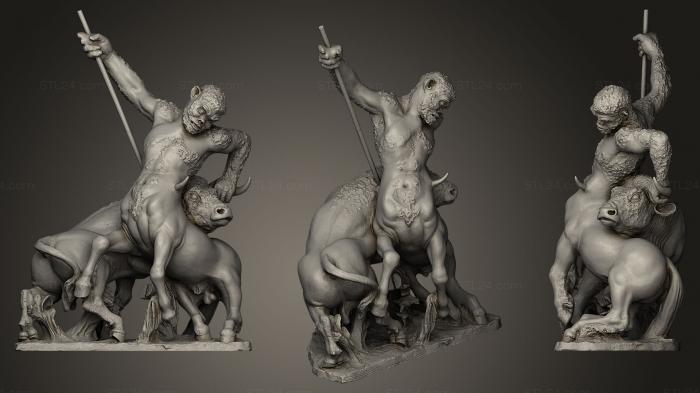 Статуи античные и исторические (Битва за столетие и за Тельца, STKA_0894) 3D модель для ЧПУ станка
