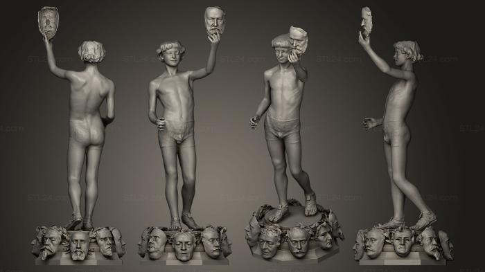 Статуи античные и исторические (Маршан масок, STKA_0895) 3D модель для ЧПУ станка