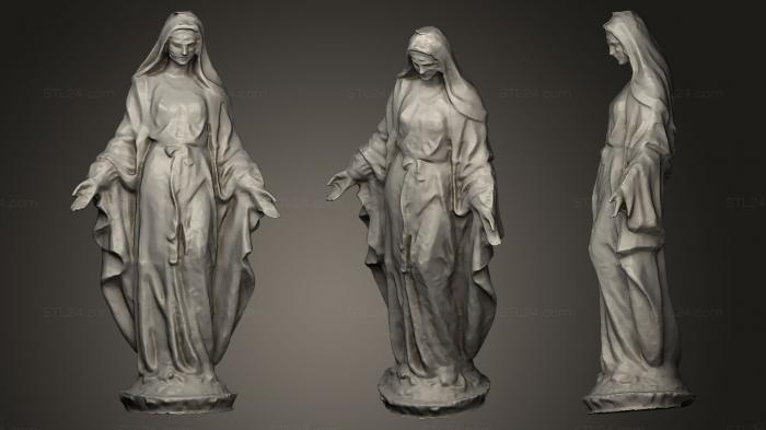 Статуи античные и исторические (Статуя Богоматери Благодати Дева Мария, STKA_0939) 3D модель для ЧПУ станка