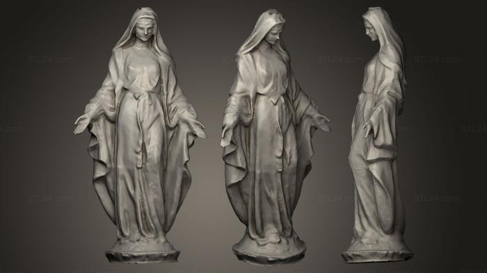 Статуи античные и исторические (Статуя Богоматери Благодати Дева Мария, STKA_0940) 3D модель для ЧПУ станка