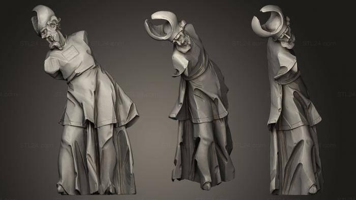 Статуи античные и исторические (Пророк Аарон Иоганн Георг Пинсель, STKA_0948) 3D модель для ЧПУ станка