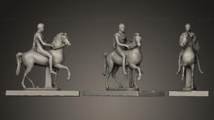 Статуи античные и исторические (Римлянин на коне, STKA_0955) 3D модель для ЧПУ станка