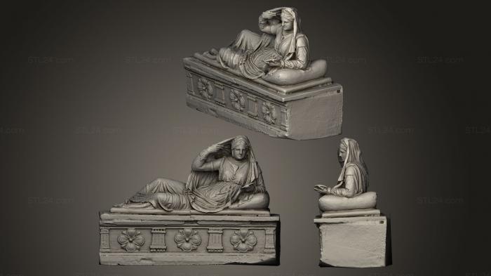 Statues antique and historical (SARCOPHAGUS SEIANTI HANUNIA, STKA_0970) 3D models for cnc