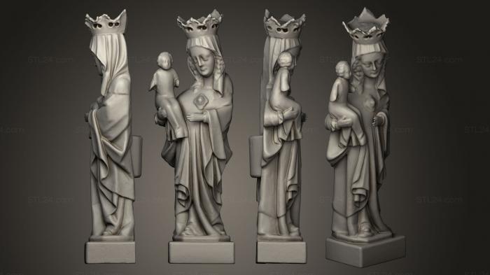 Статуи античные и исторические (Скульптура Мадонна с младенцем, STKA_0987) 3D модель для ЧПУ станка