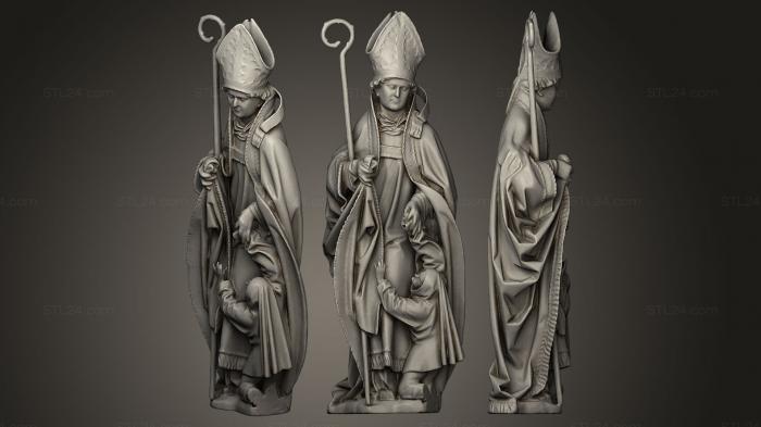 Статуи античные и исторические (Скульптура Святого Станислава, STKA_0992) 3D модель для ЧПУ станка