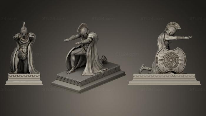 Statues antique and historical (Spartan Holder Pen2, STKA_0998) 3D models for cnc