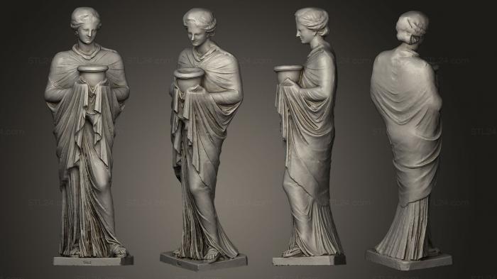 Статуи античные и исторические (Стоящий жрец Исиды, STKA_0999) 3D модель для ЧПУ станка