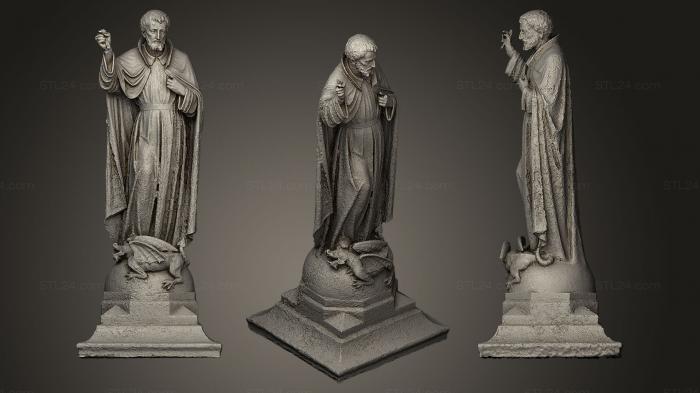 Статуи античные и исторические (Статуя Святого Франсуа Ксавье, STKA_1003) 3D модель для ЧПУ станка