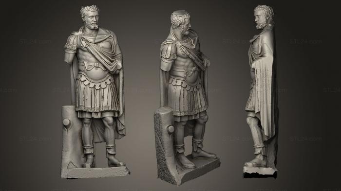 Статуи античные и исторические (Статуя императора Септимия Севера, STKA_1010) 3D модель для ЧПУ станка