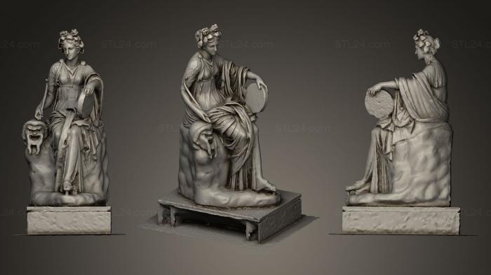 Статуи античные и исторические (Талия Муза комедии, STKA_1020) 3D модель для ЧПУ станка