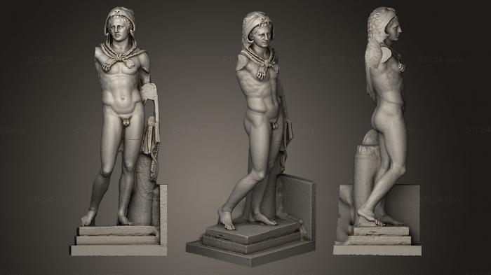 Статуи античные и исторические (Герой Геракл_2, STKA_1032) 3D модель для ЧПУ станка