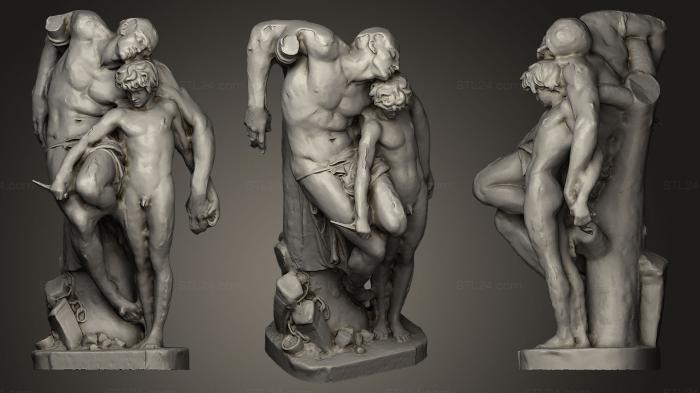 Statues antique and historical (The oath of Spartacus, STKA_1037) 3D models for cnc