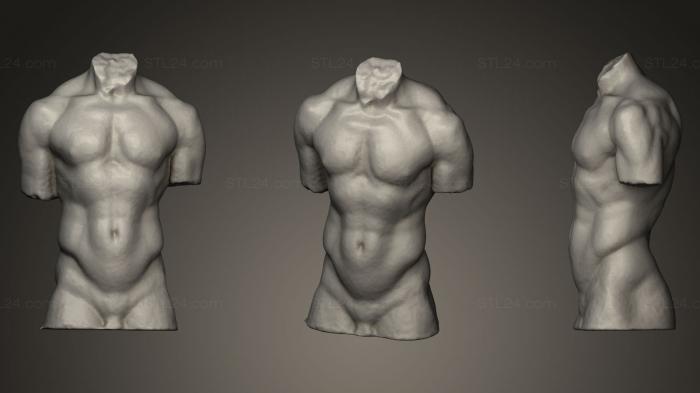 Statues antique and historical (Torso of Banovic Strahinja by Ivan Metrovic, STKA_1050) 3D models for cnc
