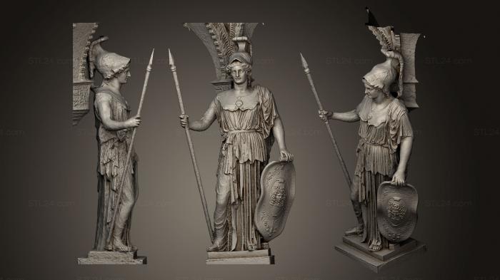 Статуи античные и исторические (Афина Каса де Пилатос, STKA_1103) 3D модель для ЧПУ станка