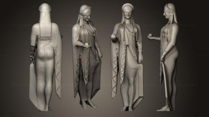 Statues antique and historical (Kore von der Akropolis, STKA_1181) 3D models for cnc