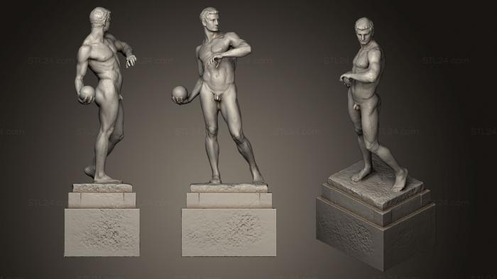 Statues antique and historical (Kugelstosser Geringe Auflsung, STKA_1184) 3D models for cnc