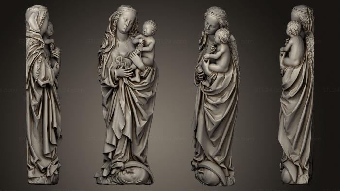 Статуи античные и исторические (Мадонна с ребенком, STKA_1200) 3D модель для ЧПУ станка