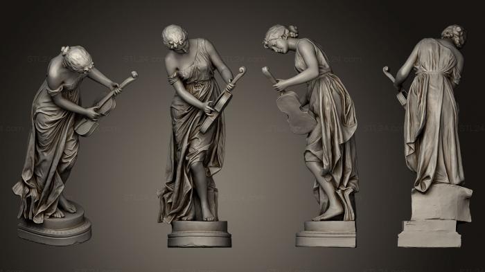 Statues antique and historical (Muchacha tocando el Violin, STKA_1219) 3D models for cnc