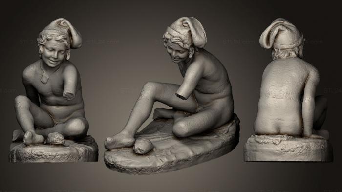 Статуи античные и исторические (Неаполитанский рыбак Пьер Наполитан, STKA_1225) 3D модель для ЧПУ станка