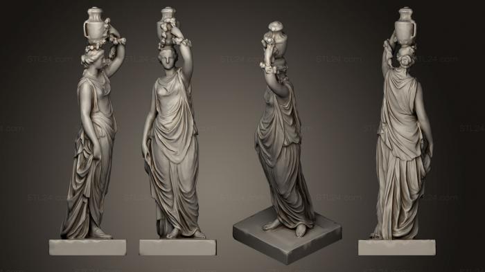 Статуи античные и исторические (Коллекция статуй нимф, STKA_1233) 3D модель для ЧПУ станка