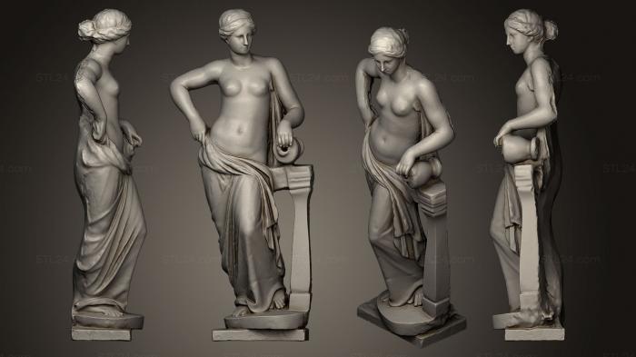 Статуи античные и исторические (Нимфа с Кувшином В Руках, STKA_1235) 3D модель для ЧПУ станка
