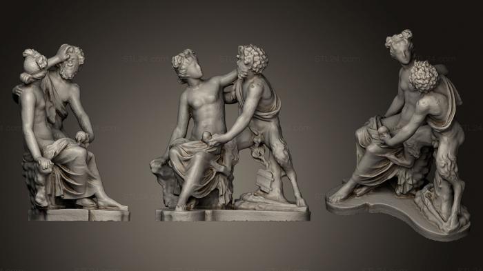 Statues antique and historical (Pan and Hermaphrodite, STKA_1237) 3D models for cnc