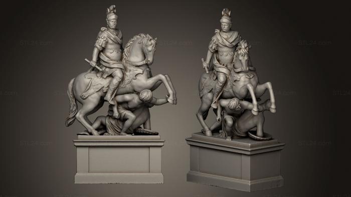 Statues antique and historical (Pomnik konny Jana III w Wilanowie Wil, STKA_1247) 3D models for cnc
