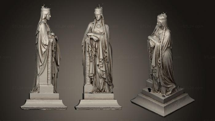 Statues antique and historical (Sainte Clotilde reine de France, STKA_1262) 3D models for cnc