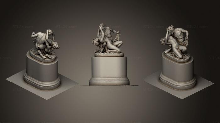 Статуи античные и исторические (Сатир и Вакханка, STKA_1266) 3D модель для ЧПУ станка