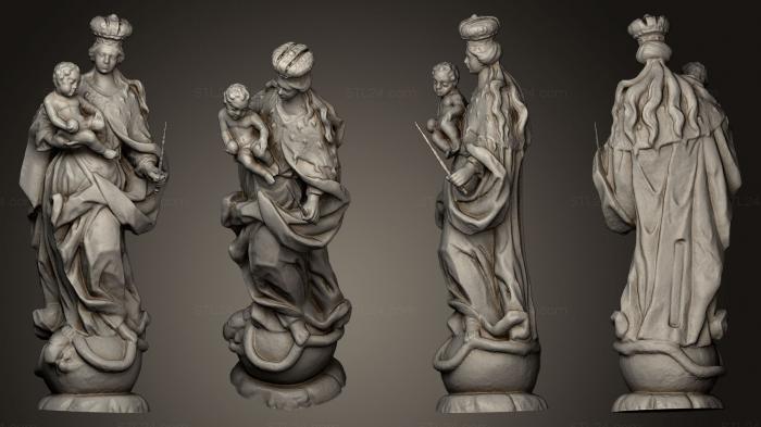 Statues antique and historical (Sculpture of Virgin Mary, STKA_1269) 3D models for cnc