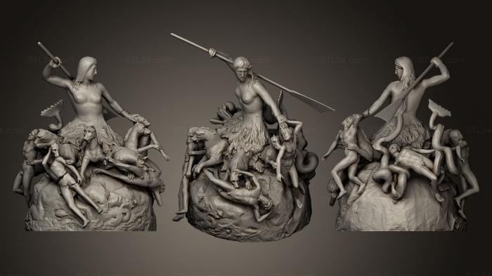 Статуи античные и исторические (Реставрация группы Skylla Бернарда Андреа, STKA_1281) 3D модель для ЧПУ станка