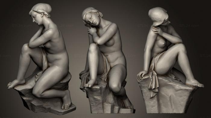 Статуи античные и исторические (Вдумчивый Бетислав Бенда Прага, STKA_1311) 3D модель для ЧПУ станка