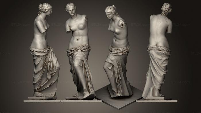 Статуи античные и исторические (Венера Милосская, STKA_1322) 3D модель для ЧПУ станка