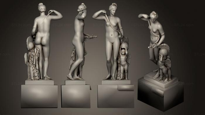 Статуи античные и исторические (Венера в доспехах Лувр Париж, STKA_1324) 3D модель для ЧПУ станка