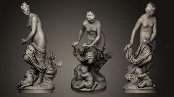 Статуи античные и исторические (Венера с парижским яблоком, STKA_1330) 3D модель для ЧПУ станка
