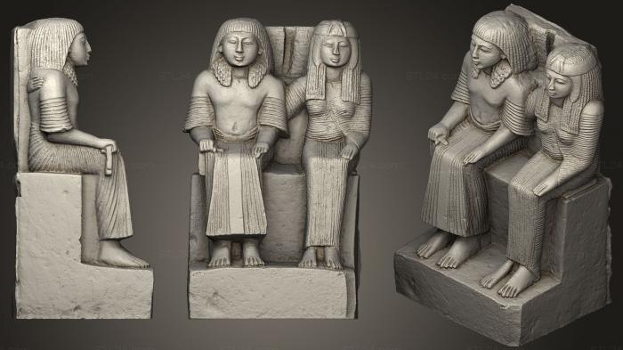Статуи античные и исторические (Чиновник и его жена, STKA_1354) 3D модель для ЧПУ станка