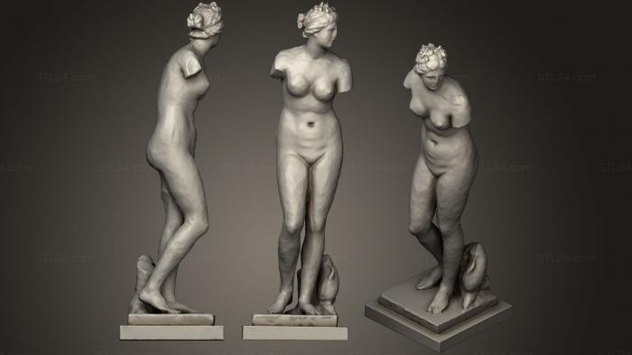 Статуи античные и исторические (Афродита Книдосская в Метрополитен-центре в Нью-Йорке, STKA_1359) 3D модель для ЧПУ станка